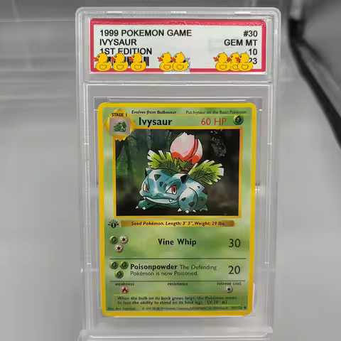 DIY PTCG Rating Card Collection Card 1999 POKEMON 1ST EDITION IVYSAUR 30/102 Copy 10Points Rating Ca