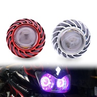 Waterproof Motorcycle Headlight Hi Lo Strobe beam Double Halo Angel Devil Eye Penetration LED Single Lens Head light