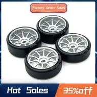 4Pcs Hard Plastic Drift Tire Tyre Metal Wheel Rim for  284131 K969 K989 P929 Mini-Z 1/28 RC Car Upgr