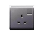 Schneider Pieno 13A 250V Switched Socket Lavender Silver