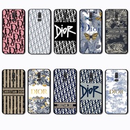 Samsung Note 8 9 10 20 Lite Plus Ultra Dior Classic Black Edge TPU Soft Case | Full Wrap & Bare Phon