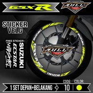 SUZUKI GSX R Rim Cutting Sticker - Motorcycle Rim Cutting Sticker List Accessories GSX R 150 Rim Tri