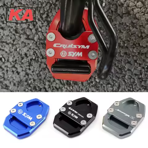 Motorcycle Accessories Side Stand Enlarger Plate Kickstand Extension Support For SYM CRUISYM300 GTS3