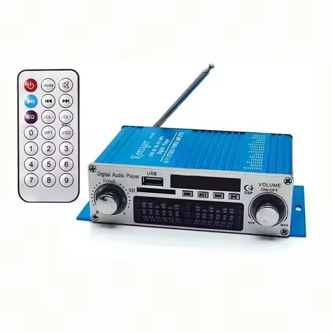 HY602 Motorcycle Car Small Amplifier 12V Card Insertion Amplifier Radio High Power Mini Amplifier