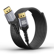 JSAUX DisplayPort Cable 1.4 10ft, 8K DP Cable | 8K@60Hz, 4K@144Hz, 2K@240Hz 2K@165Hz | HBR3, 32.4Gbp