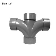 LARGE Radius Double Tee Y 2" Inch PVC POWER D (Thin) 2 Inch Y Tee/