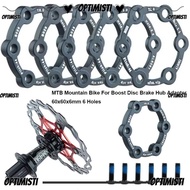 OPTIMISTI8E MTB Mountain Bike Gasket, 44mm 60x60x6mm Boost Disc Brake Hub Adapter, Black 6 Holes 4/6