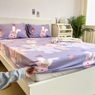 Thân thiện với da mềm 3in1 không thấm nước Ra Bọc Nệm 4/5/6 feet Tấm bọc giường với vỏ gối Ga Trải G