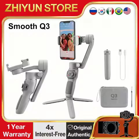 ZHIYUN Smooth Q3 3-Axis Handheld Smartphone Gimbal with Fill Light/Gesture Control for iPhone Androi