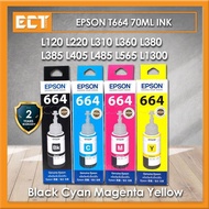 Epson T664 70ml Printer Ink Original for L120 L220 L310 L360 L380 L385 L405 L485 L565 L1300