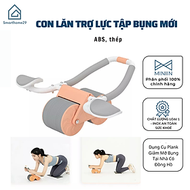 Con Lăn Trợ Lực Tập Bụng 2 Bánh Thế Hệ Mới, Dụng Cụ Plank Giảm Mỡ Bụng Tại Nhà Có Đồng Hồ, Thiết Kế 
