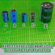 Electrolytic capacitor 2200uF 35V/40V/250V