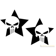 Punisher Aufkleber 2x Tank Sticker punk skull harley motorrad sticker 666 teufel