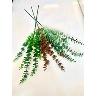HIJAU GREEN PLASTIC EUCALYPTUS LEAVES - DECORATIVE LEAVES - TABLE LEAVES - DECORATION LEAVES