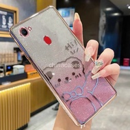 Casing OPPO F5 F7 Bow Gradient Sparkling Pink Cute Bear Phone Case