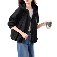 Aiyiyi Jacket Hooded Windbreaker S-XL Women's Temperament Small Casual Top-11153.