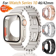 Beiziye Luxury Stainless Steel Strap + Case for iWatch Series 10 46mm 42mm Metal Replacement Bracele