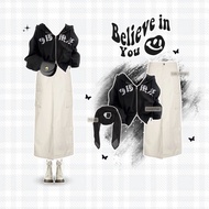 3-in-1 One Set Outfit for Girls, Hijab Casual Healing Hangout Outfit - AA360