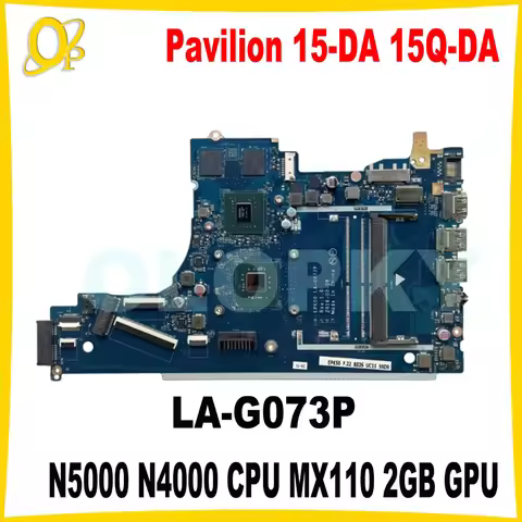 EPK50 LA-G073P for HP Pavilion 15-DA 15Q-DA laptop motherboard L20366-601 L20366-501 L20366-001 with