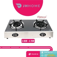 Firenzzi 2 Burner Free Standing Tempered Glass Top Gas Stove (3.8Kw + 4.2Kw) Fs-148 Fs148