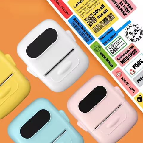 P50 portable thermal label printer, suitable for home, supermarket, jewelry and food industries, or 
