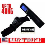 [40KG] Portable Travel LED/LCD Digital Baggage Luggage Weighing Strap Scale Free Batteries
