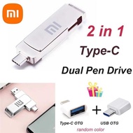 Free Stockxiaomi Metal Pen Drive 512G 256Gb 128G Type-C Usb Dual Pendrive OTG USB