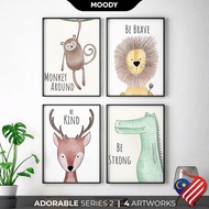 MOODY ADORABLE Framed Poster [S2] | Adorable Series Poster Frame | Wall Art Wall Decor | A4 A3 A2 A1