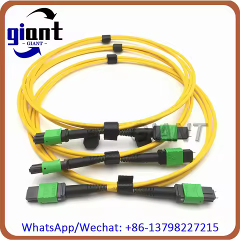 2pcs SM,12cores,MPO/APC (F)-MPO/APC (M),Fiber Optic Patch Cord,SingleMode,G657A,3.0mm LSZH Mini Roun