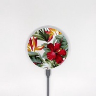 熱帶花 天堂鳥花 10W手機 QI 無線充電板 Wireless Charger 001