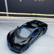 1: 24 Bugatti Chiron Alloy Car Model, Black Blue Color Matching, Detail Restore,