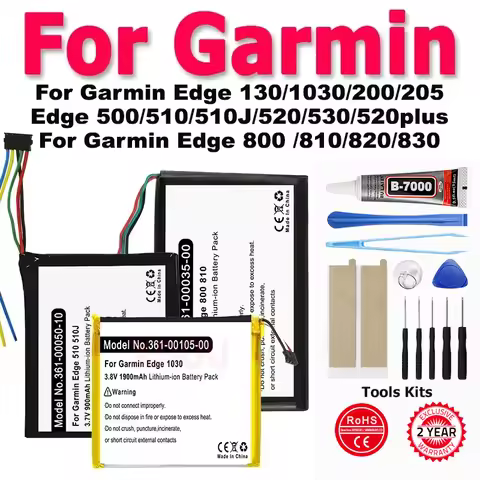 Battery For Garmin Edge 130 3LA037240,1030,Edge 510 510J,800 810,Explore 820,520,500,200,520 plus 36