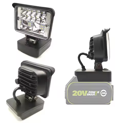 3 Inch LED Work Lamp Tool Light for Worx 20V Max 5pin Battery WA3593 WA3595 WA3401 Cordless Flashlig
