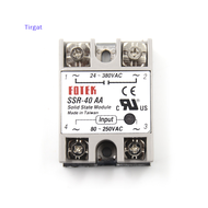 💖【Lowest price】Tirgat Solid State Relay SSR-40AA-H 40A จริง80-250V AC ถึง90-480V AC SSR 40AA