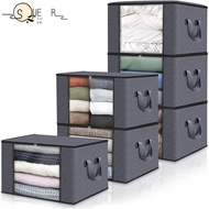 SUEREN Foldable Storage Box, 35L/60L/90L Non-woven Fabric Clothes Storage Bins, High-capacity Transp