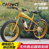 Lithium Battery Snow Bike Mountain Bike 48V15ah Electric Bike Off-Road Moped Aluminum Alloy Wide Tir