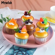 [MW] Soft Fluffy Fake Cake Toy Kids Toy Gift Fake Fruit Cake Bakery Decorative Props Bottom with Mag