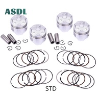 4ชุดจักรยานยนต์เครื่องยนต์ชุดแหวนลูกสูบ48.5Mm-49.5Mm STD ~ + 100 Pin 13สำหรับ Honda CBR250 MC19 KY1 
