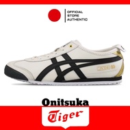 100% Legit Onitsuka Tiger Mexico 66 Men and women sports shoes casual running shoes Gray black gold