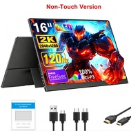 16.0 Inch 2K OLED Portable Monitor 550Nit USB-C HDMI-Compatible External Gaming Monitor for Xbox Swi