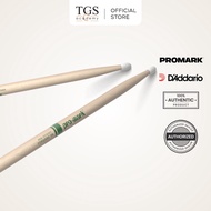 ProMark TXR5BN FORWARD 5B Drumsticks - Raw Hickory (Oval Nylon Tip)