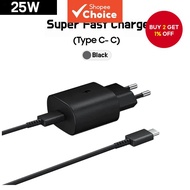 25w Super Fast Charger And Type C to Type C Cable  For Samsung