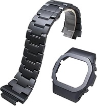 Metal Watchband With Watch Case For Casio For G-shock DW-5600 GW-B5600 GB-5600 GWX-5600 DW-5000 DW-5025 DW-5030 DW-5035 GW-5000 GW-5035 Men's Bracelet Strap Band With Watch Bezel Lightweight Aluminum