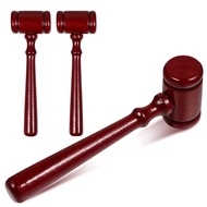 [READY STOCK] 3 Pcs Judge Hammer Gavels Wooden Kids Children Auction Party Favor Prop Toy