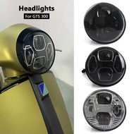 New Motorcycle Black Chrome Headlight Assembly LED Light Accessories For Vespa GTS300 GTS 300 gts300