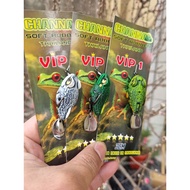 CHANA VIP1 STANDARD FROG LURE BAIT WEIGHTS 7G FLOATING BKK BLADES, TIGHT, GOOD ANTI-GLARE