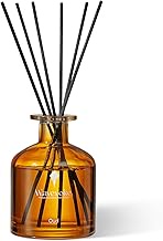 Wood Fragrance Reed Diffuser Stick Set, 90 Days Classic Woody Aroma of Cedar and Sandalwood, Essenti