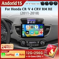 Android 15 Carplay Auto Car Radio Multimedia Player For Honda CRV CR-V 2012 - 2016 WIFI+4G DSP Autor
