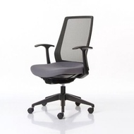 modernform เก้าอี้ แบรนด์ ITOKI จากญี่ปุ่น รุ่น TR แขนปรับได้ เบาะหุ้มผ้าสีเทา พนักพิงตาข่ายสีดำ ขาไนลอน