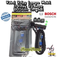 LK67RD Complete BOSCH Relay Cable for H4 Car Lights 3 Relays 2 Lights BOSCH KRT Original